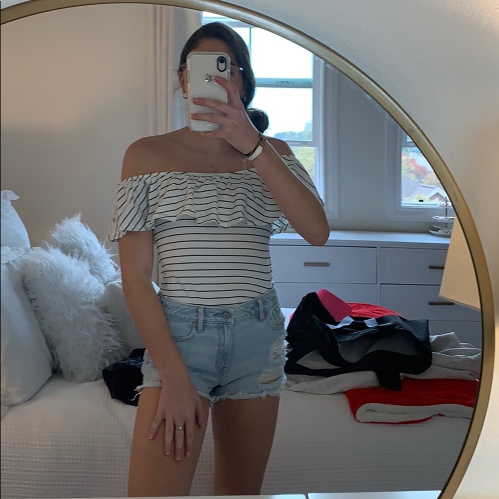 Black and white striped bodysuit!